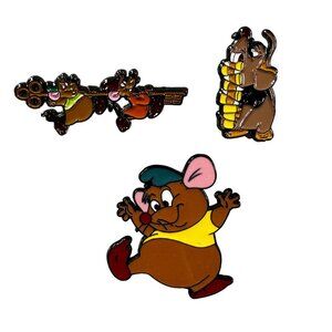 Gus Jaq Cinderella Mouse Lapel Pin Princess Rats Brooch Jewelry Accessories